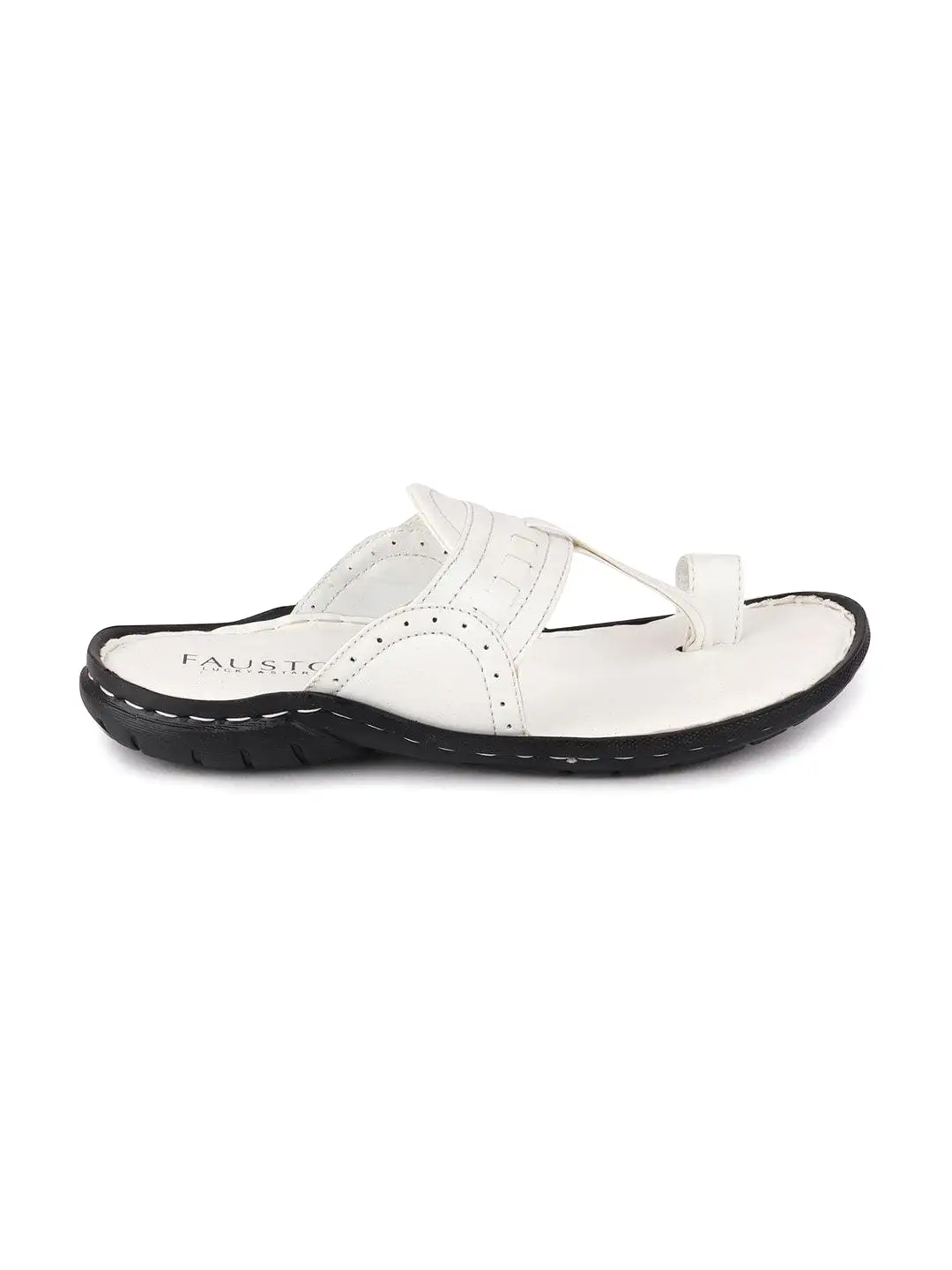 Men White Formal Slip-On Slippers