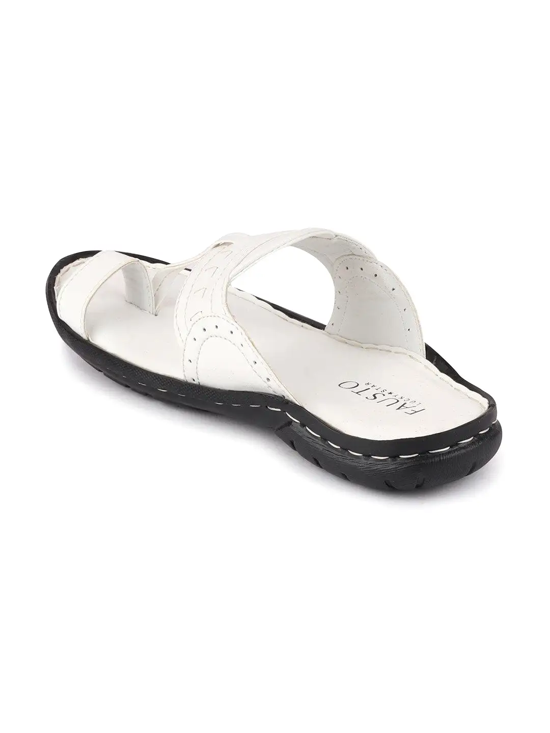 Men White Formal Slip-On Slippers