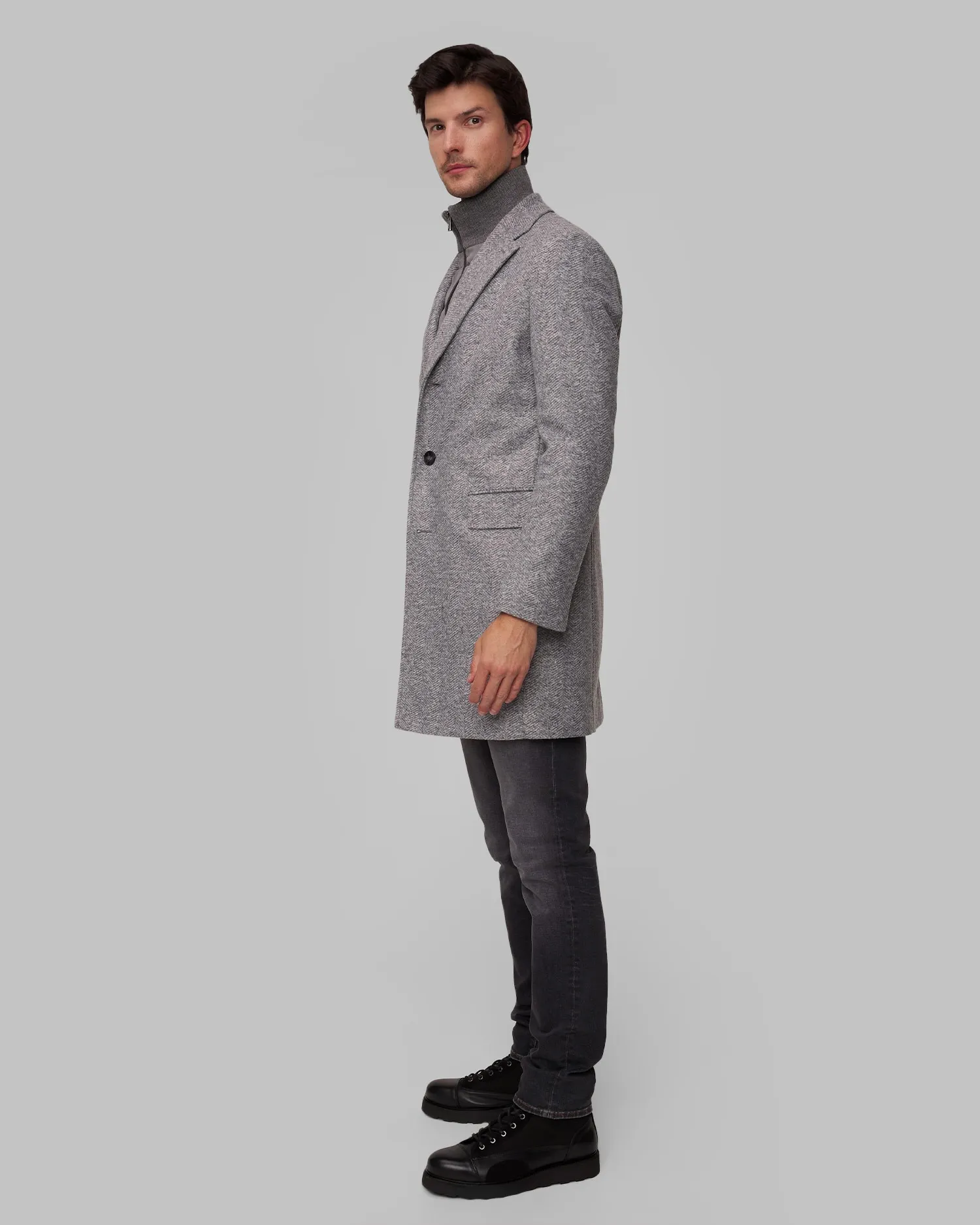 Men's grey wool coat Hugo Boss H-Hyde 50528131-30