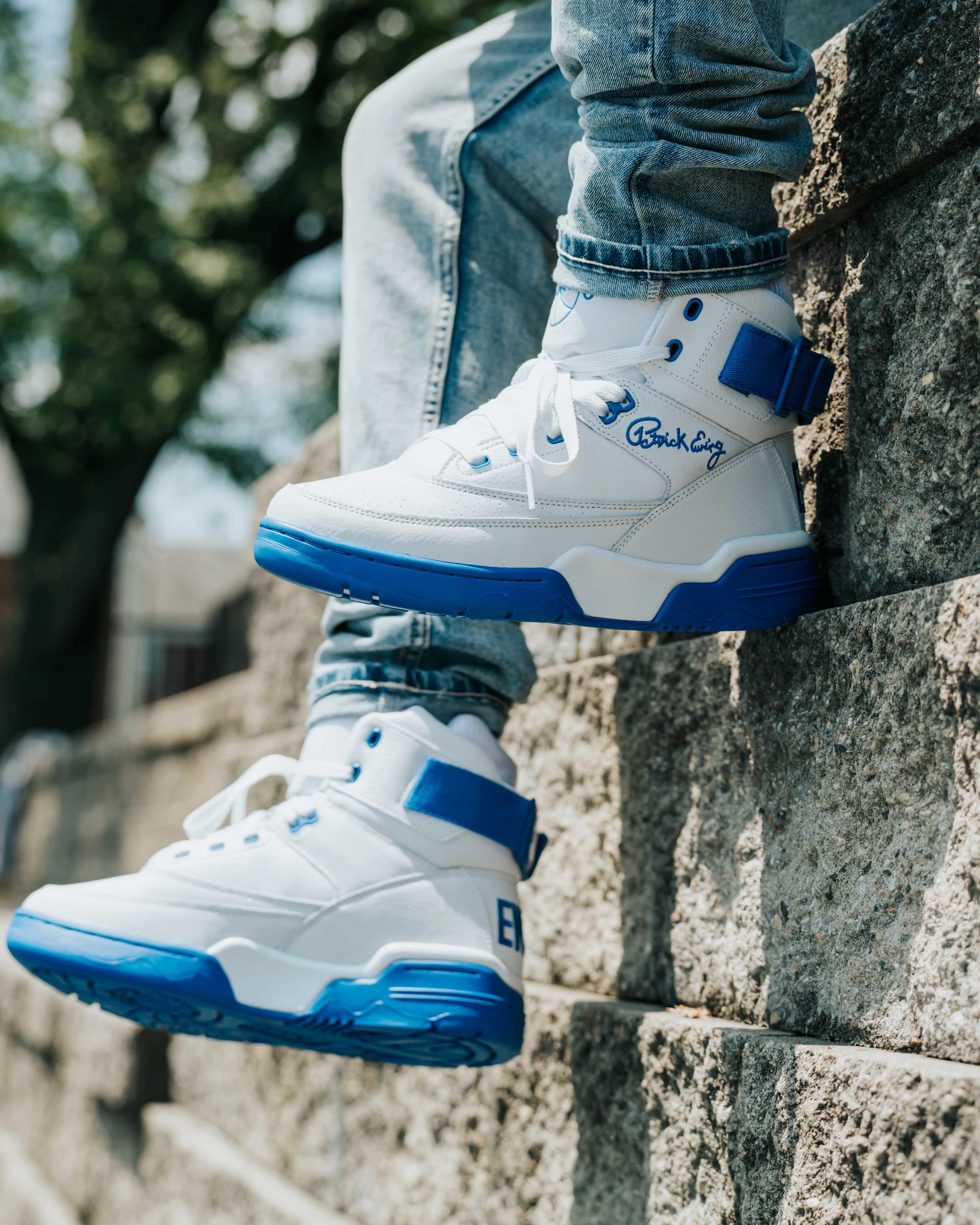 (Men's) Ewing Athletics 33 Hi OG White / Royal 1BM00554-150