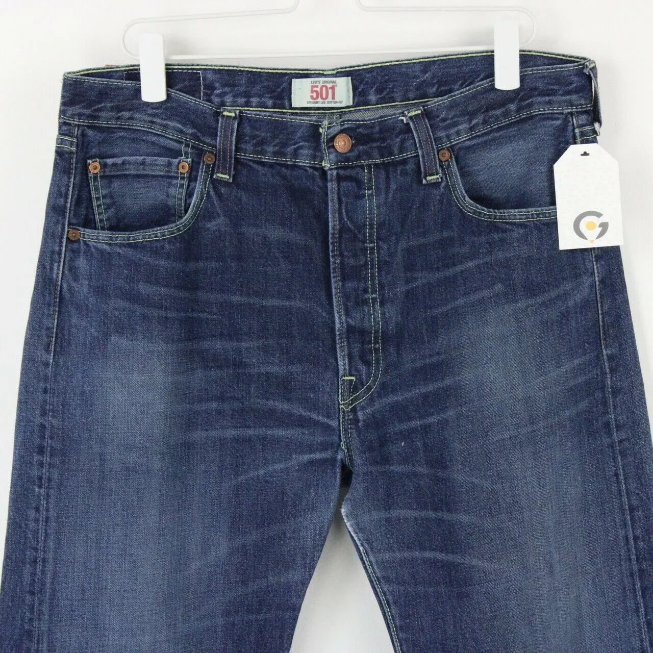 Mens LEVIS 501 Jeans Dark Blue | W36 L32