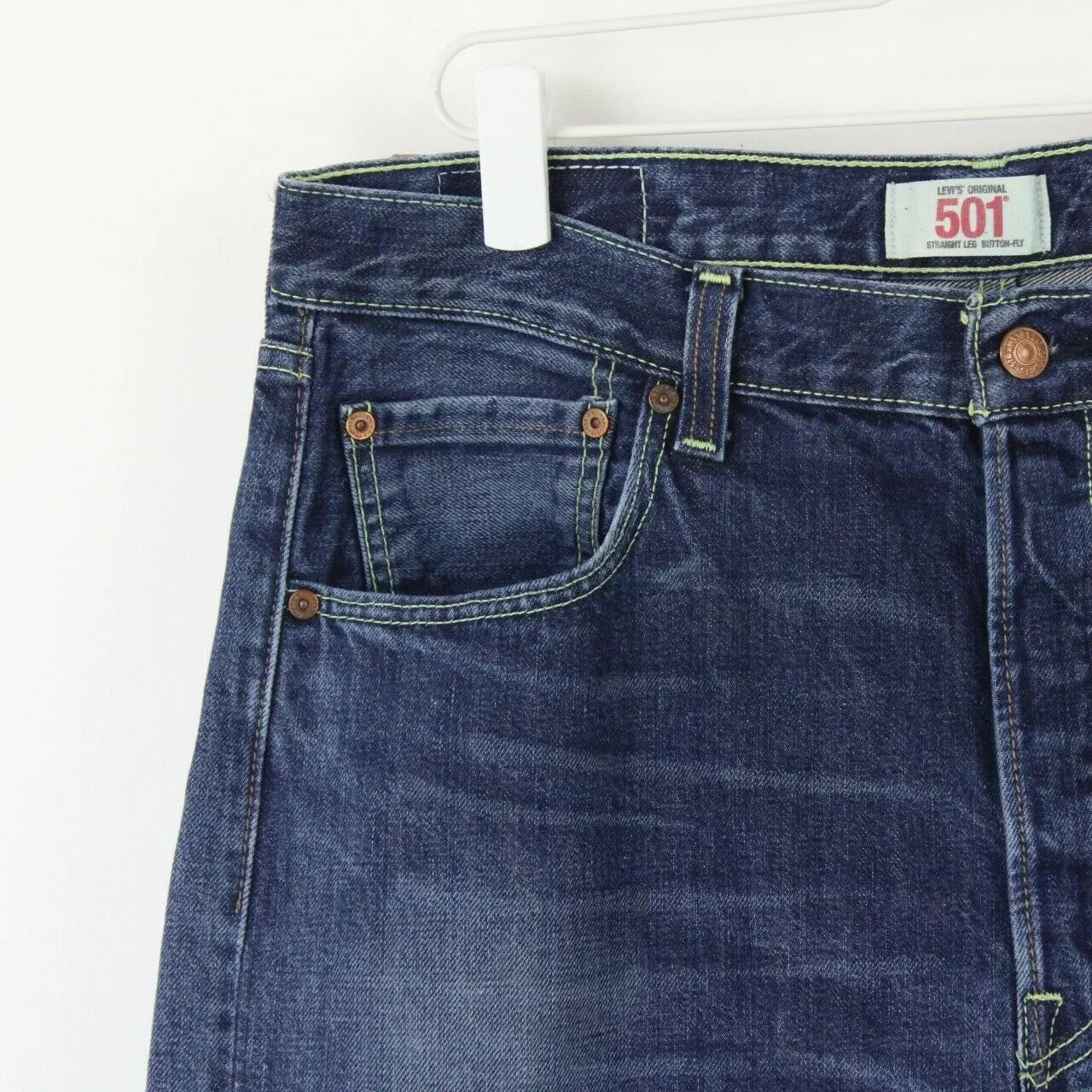 Mens LEVIS 501 Jeans Dark Blue | W36 L32