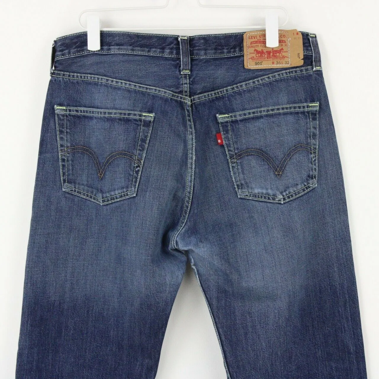 Mens LEVIS 501 Jeans Dark Blue | W36 L32