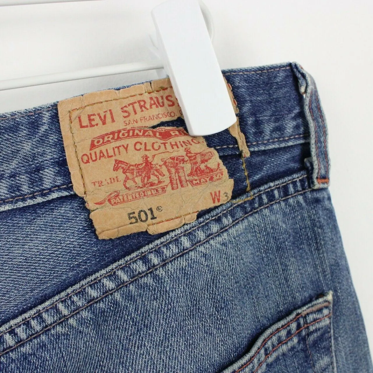 Mens LEVIS 501 Jeans Mid Blue | W34 L34