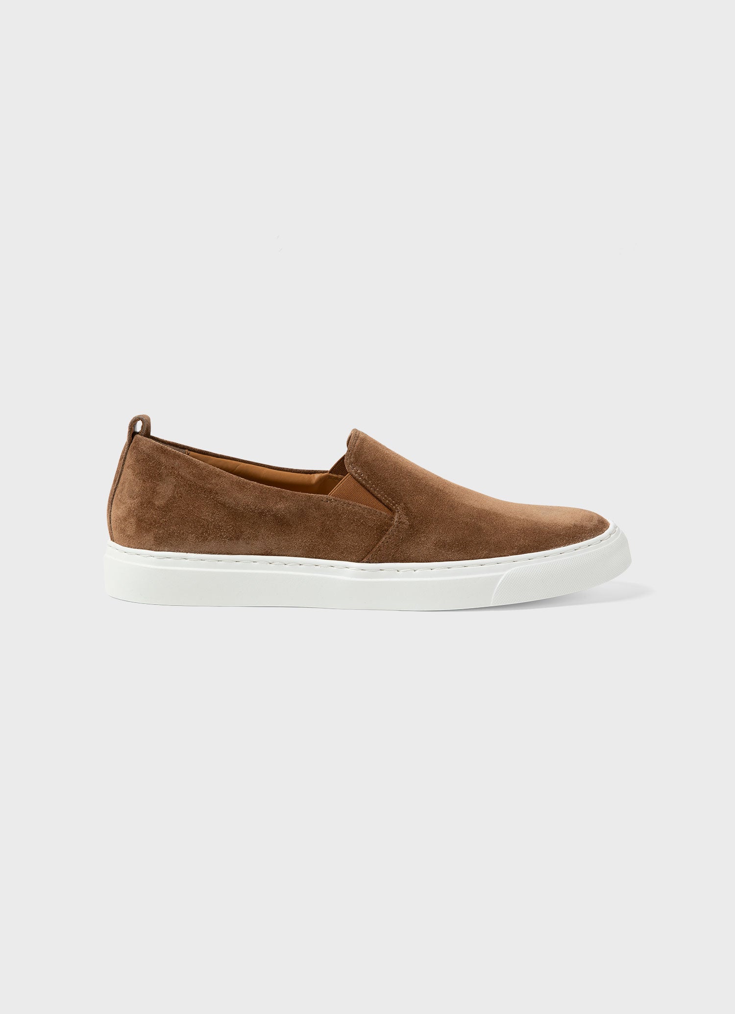 Men's Slip on Trainer in Dark Stone