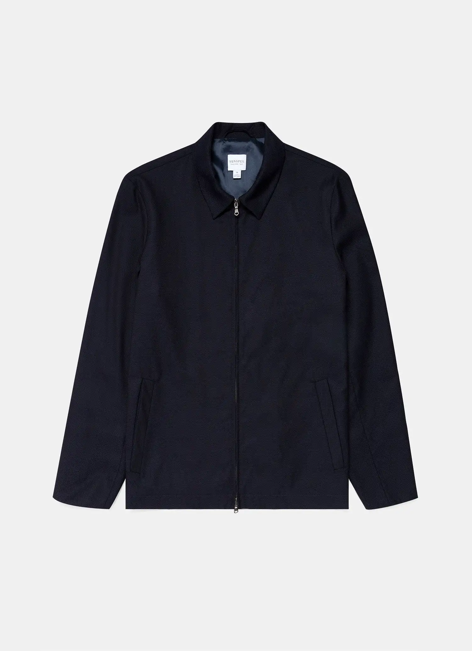 Men's Travel Wool Harrington Jacket in Navy