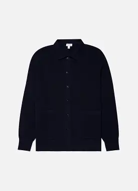 Men's Waffle Stitch Jacket in Navy