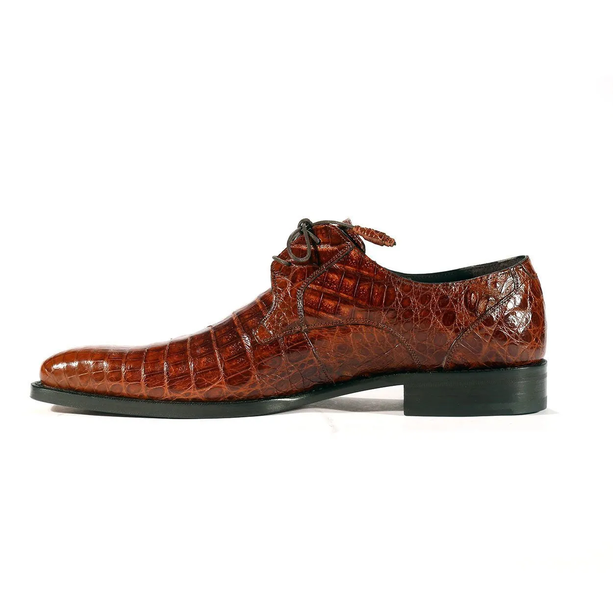 Mezlan 13584-F Anderson Men's Shoes Sport Rust Exotic Crocodile Oxfords (MZS3322)