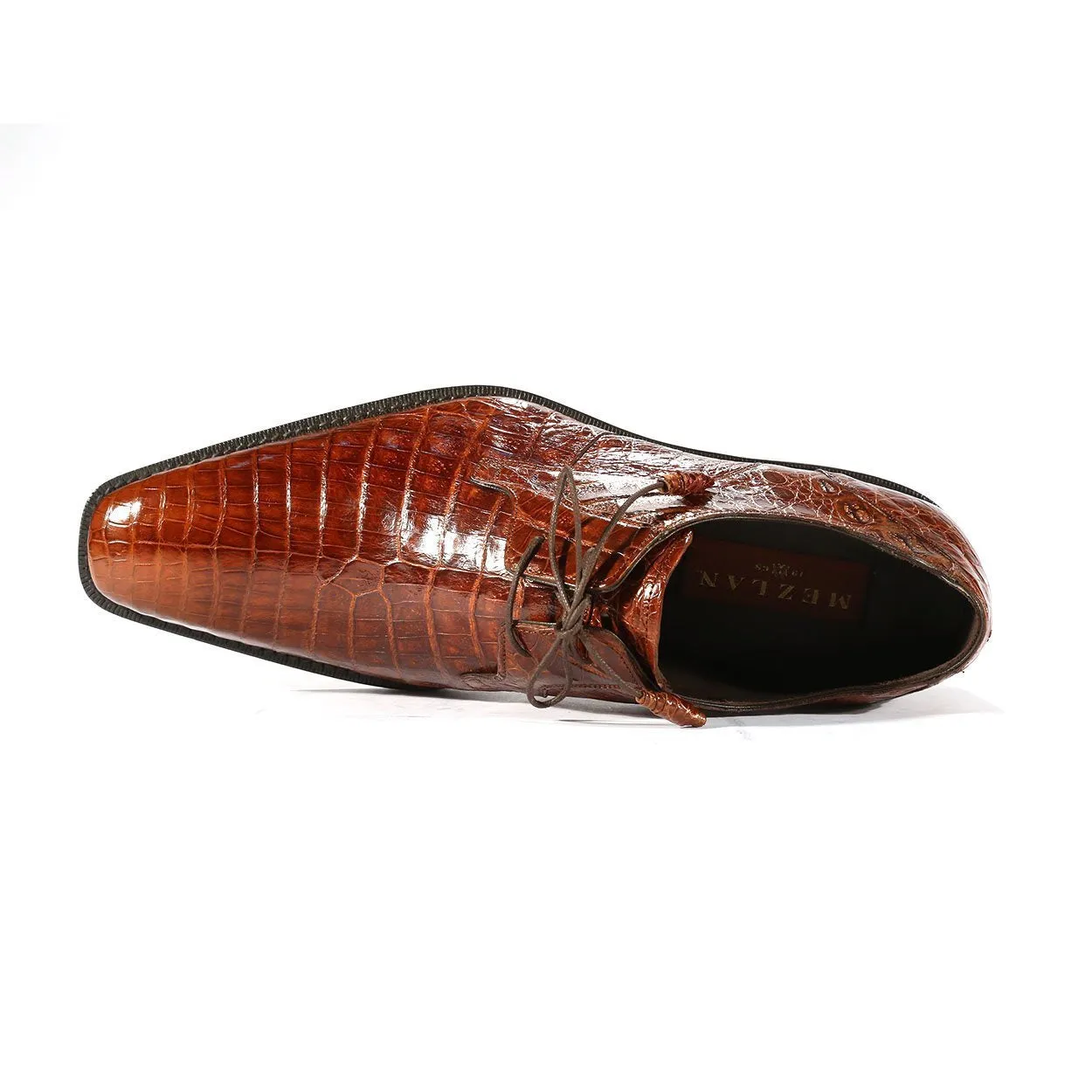 Mezlan 13584-F Anderson Men's Shoes Sport Rust Exotic Crocodile Oxfords (MZS3322)