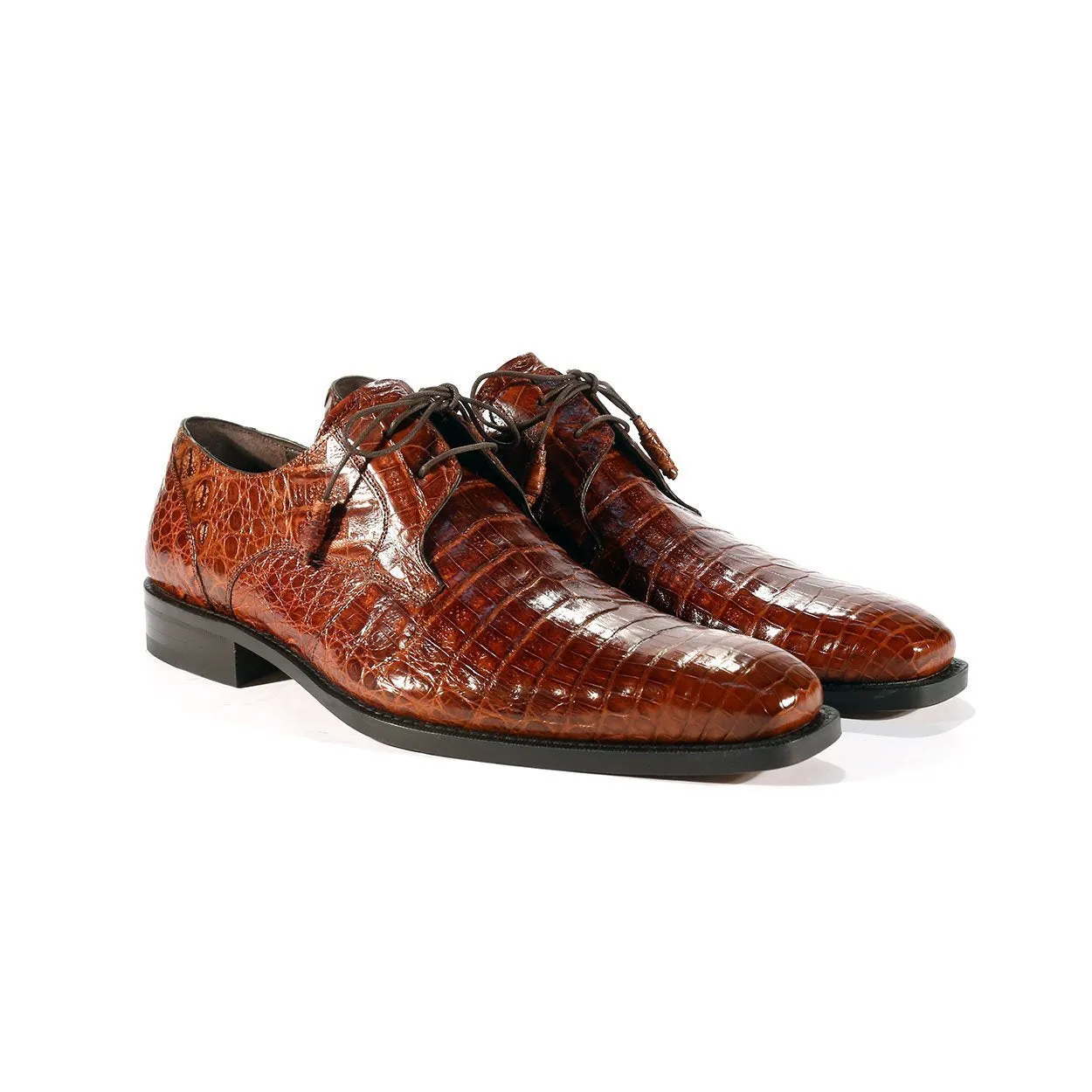 Mezlan 13584-F Anderson Men's Shoes Sport Rust Exotic Crocodile Oxfords (MZS3322)