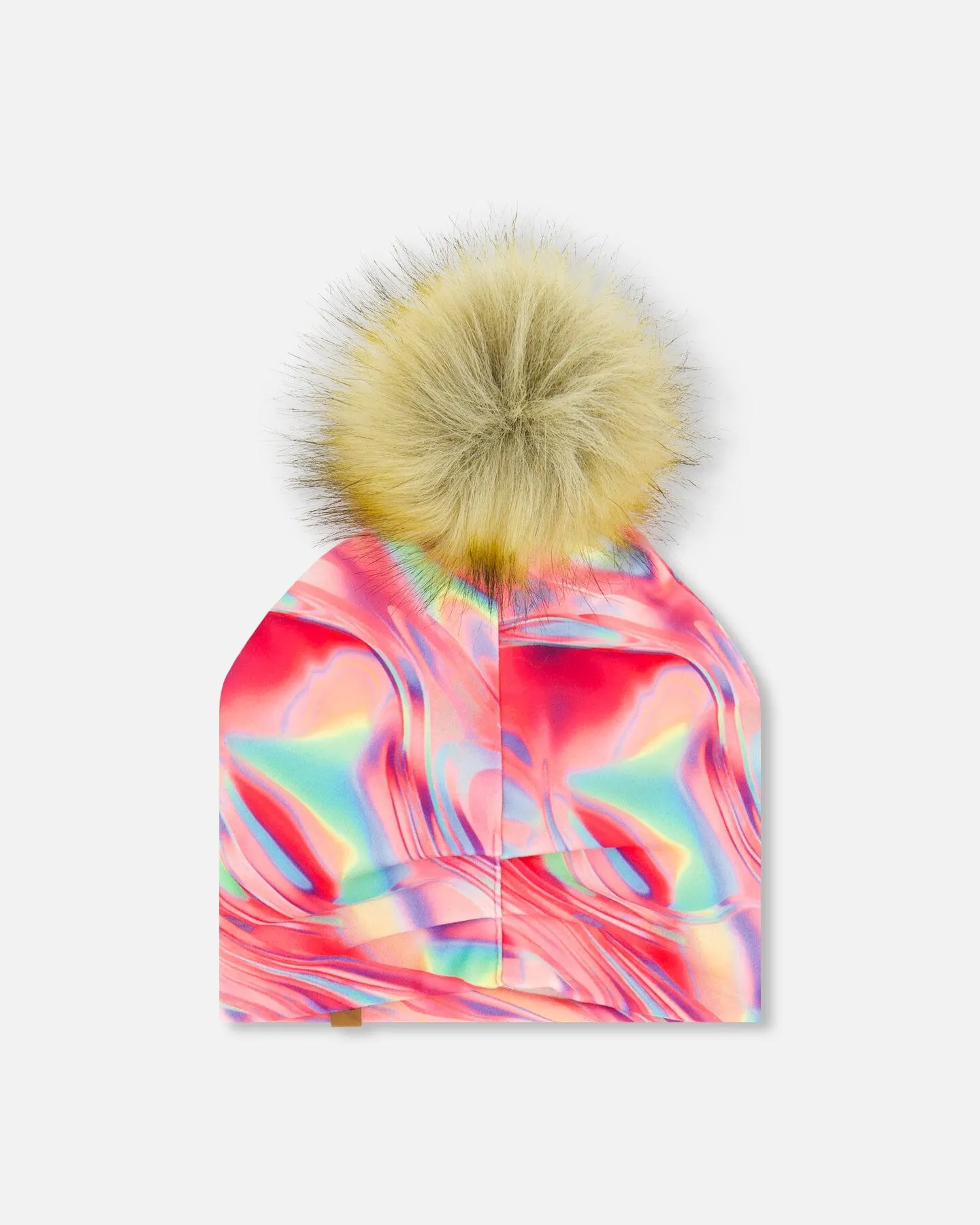 Mid-Season Jersey Detachable Pompom Hat Printed Marble