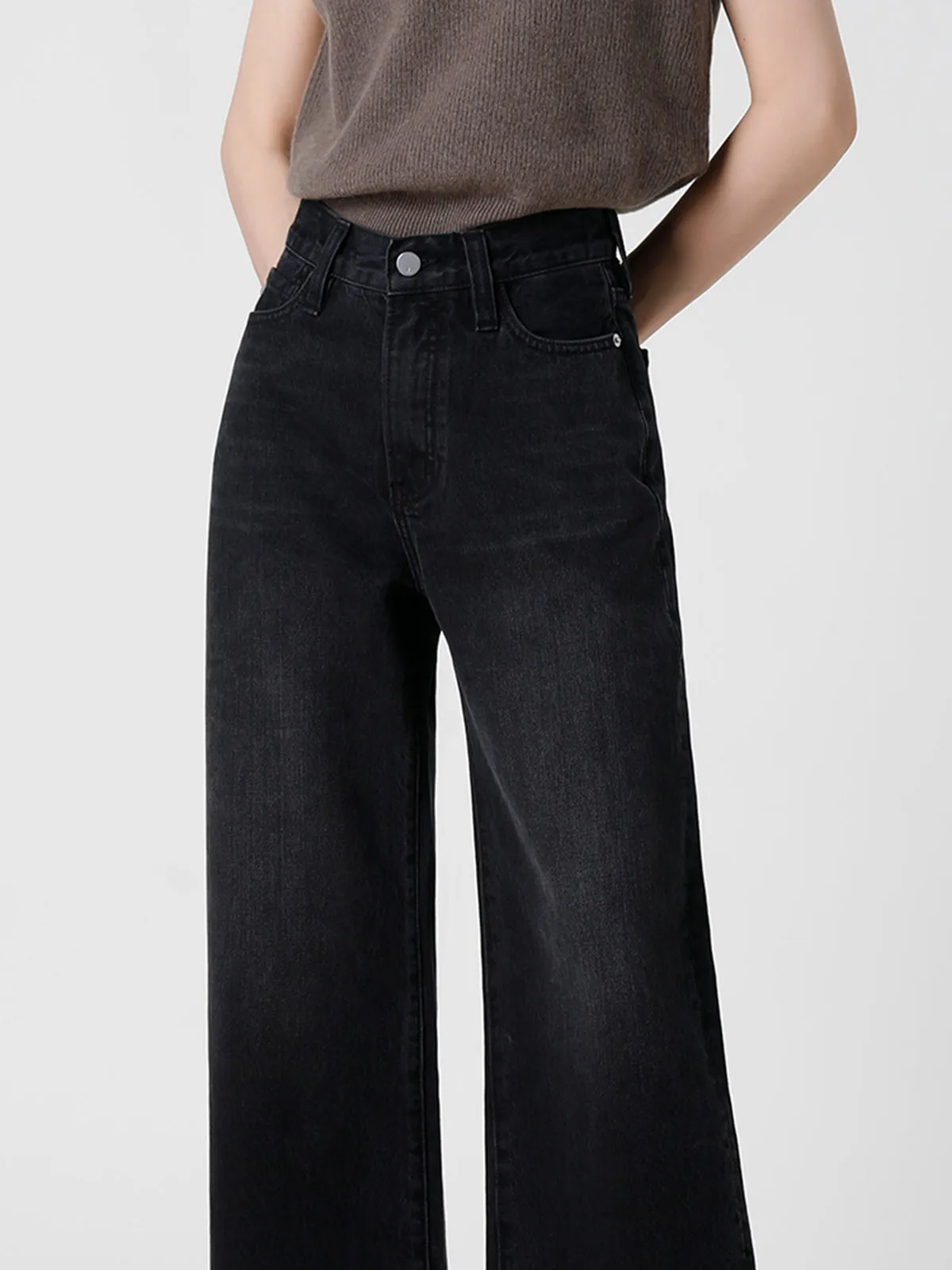 Mid-Waist Basic Jeans