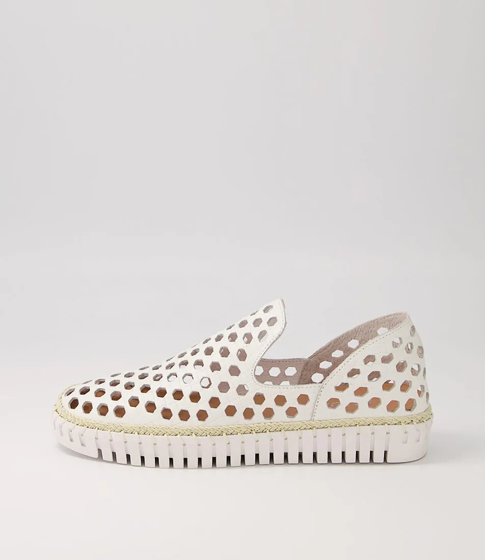 MIDAS Hayba White Leather Sneakers