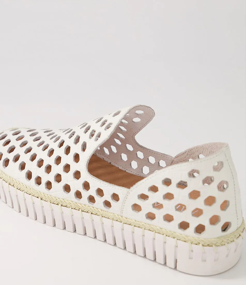 MIDAS Hayba White Leather Sneakers