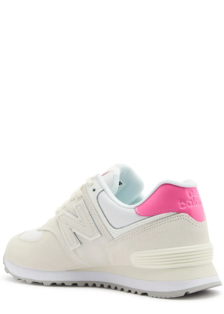 NEW BALANCE 574 Barbie panelled suede sneakers -                         -                     -                