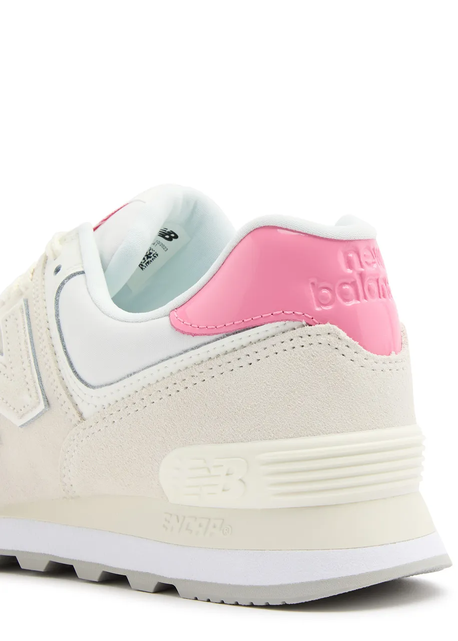 NEW BALANCE 574 Barbie panelled suede sneakers -                         -                     -                