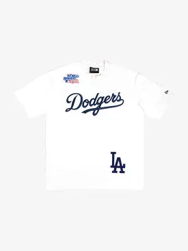 New Era Los Angeles Dodgers Embroidered Oversize Tee - White / Royal