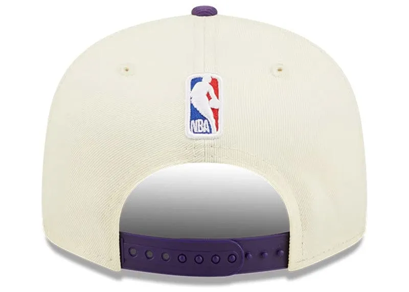 New Era Los Angeles Lakers Cream/Purple 2022 NBA Draft 9FIFTY Snapback Adjustable Hat