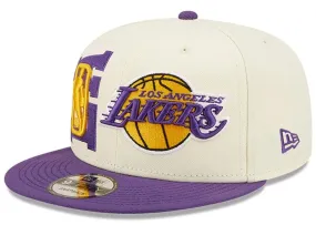 New Era Los Angeles Lakers Cream/Purple 2022 NBA Draft 9FIFTY Snapback Adjustable Hat