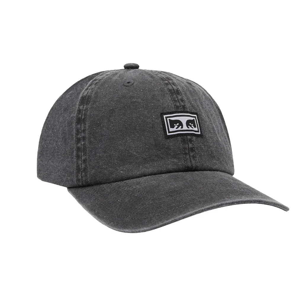 OBEY ICON EYES PIGMENT 6 PANEL VELCRO BACK HAT // PIGMENT BLACK