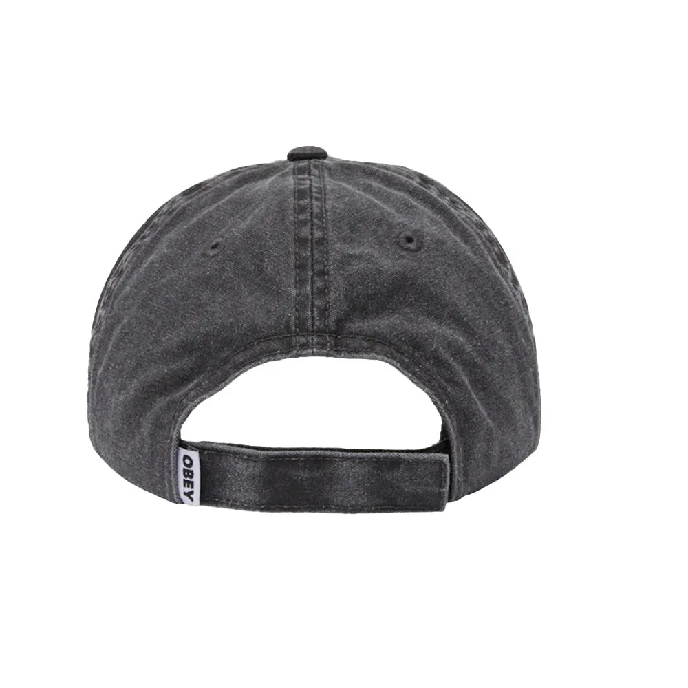 OBEY ICON EYES PIGMENT 6 PANEL VELCRO BACK HAT // PIGMENT BLACK