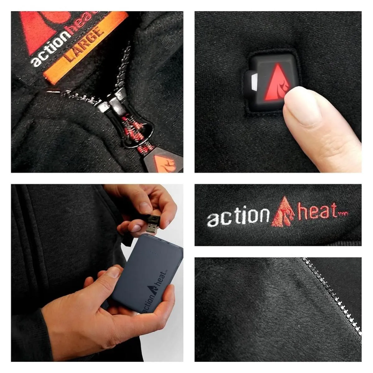 Open Box ActionHeat 5V Battery Heated Hoodie Sweatshirt