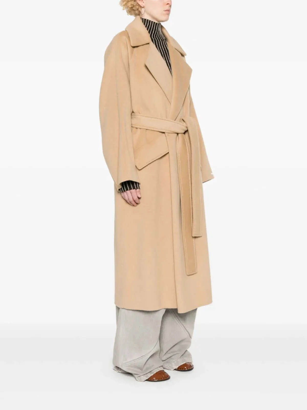 Orense Cashmere Blend Robe Coat - Beige