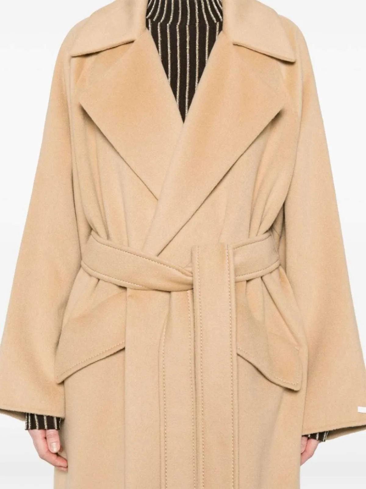 Orense Cashmere Blend Robe Coat - Beige