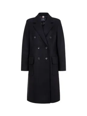 Overseas Station Season Big Chance 8 18 PS Women s Wool Blend Double Coat Black 271265