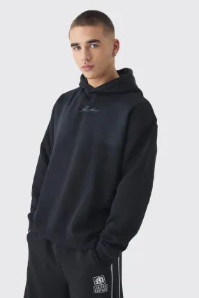 Oversized Man Spray Wash Hoodie