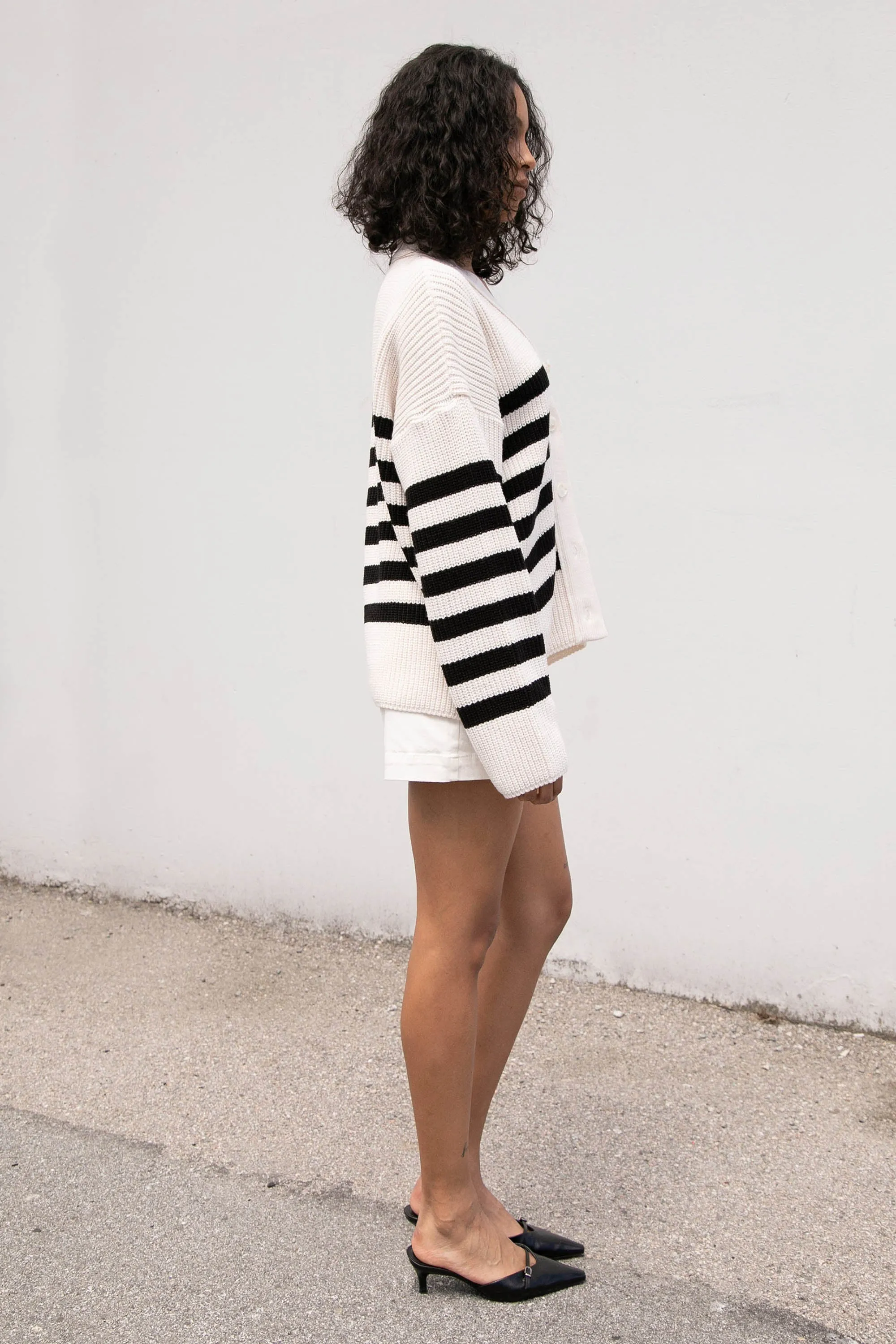 OVERSIZED STRIPED CARDIGAN