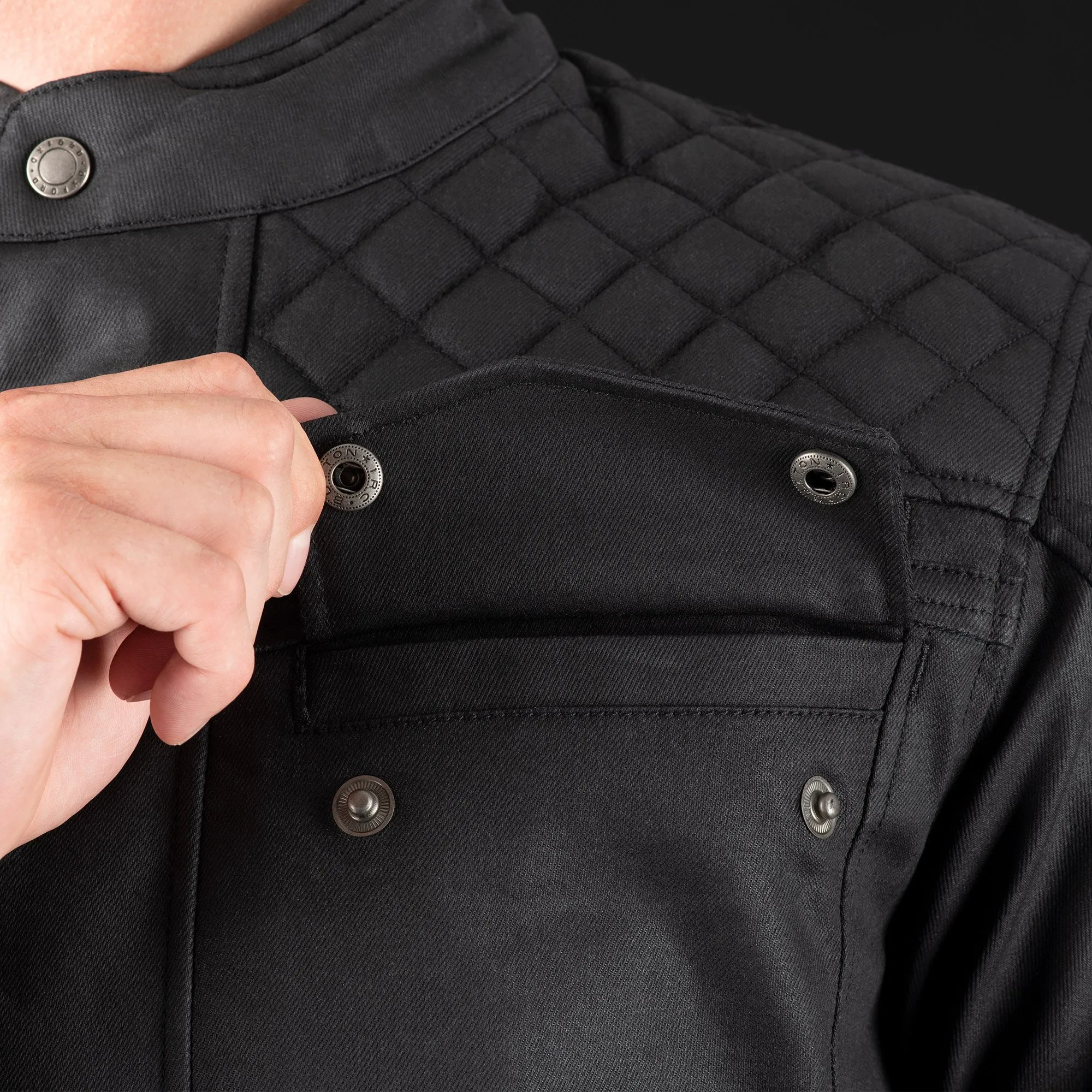 Oxford Hardwick Wax Jacket - Black