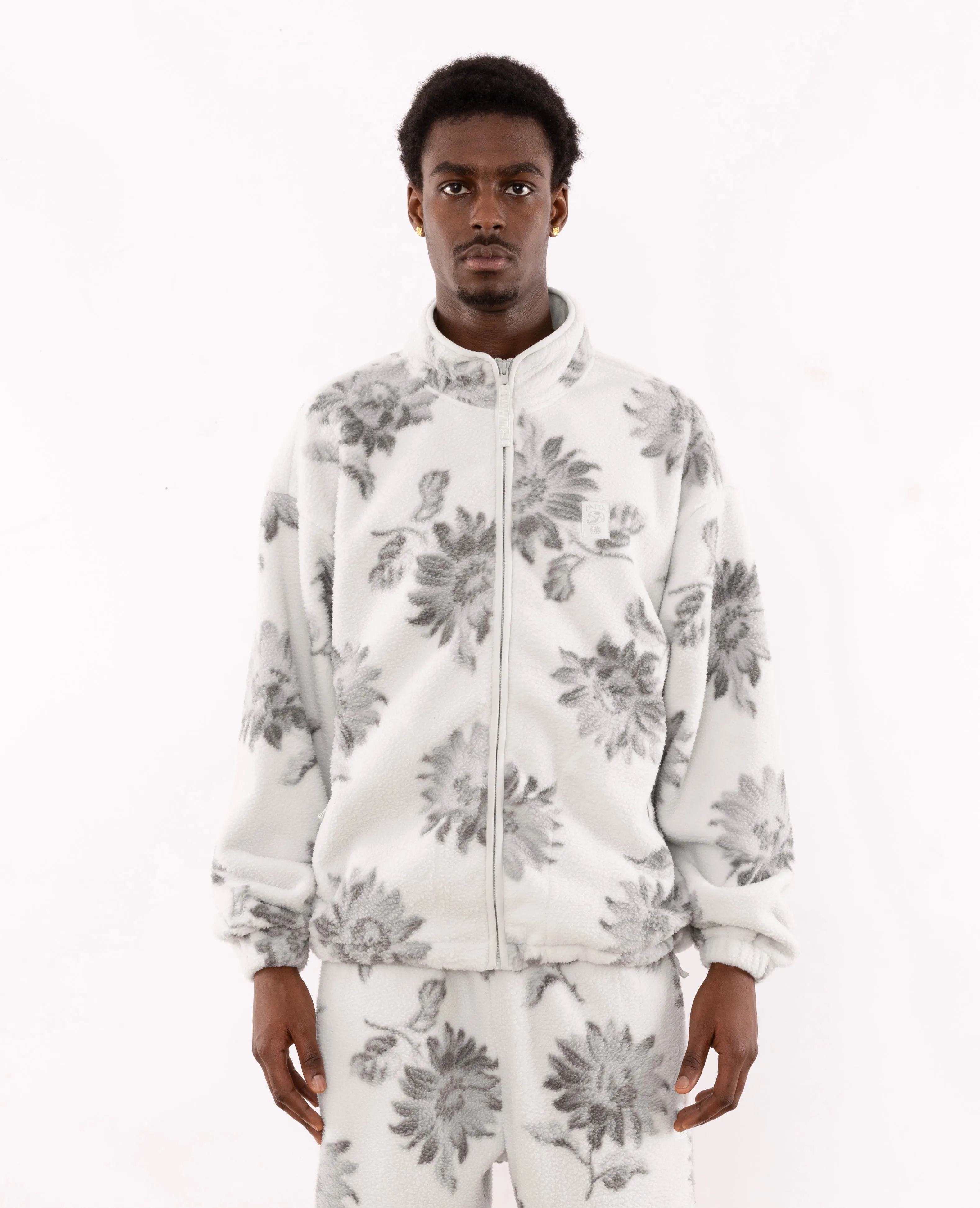 Patta Sunflower Sherpa Fleece Jacket (Multi/Sunflower Aop)