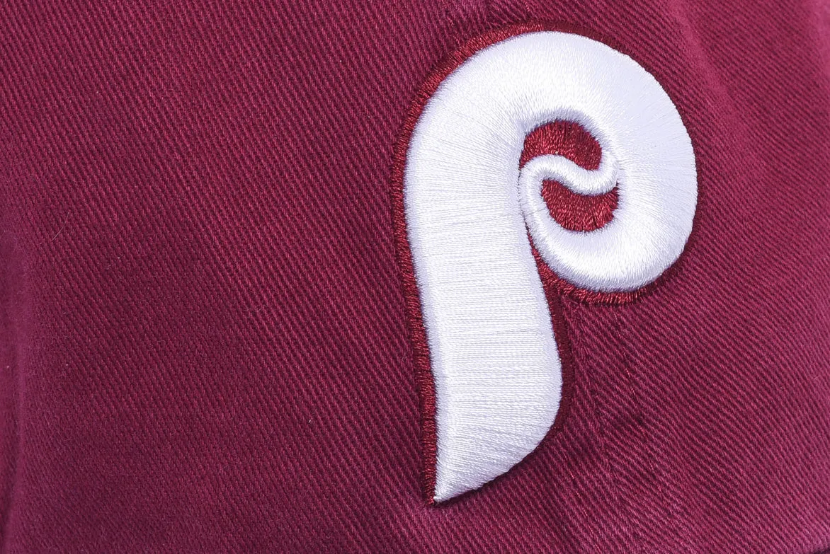 PHILLIES CLEAN UP DAD HAT -  BURGUNDY