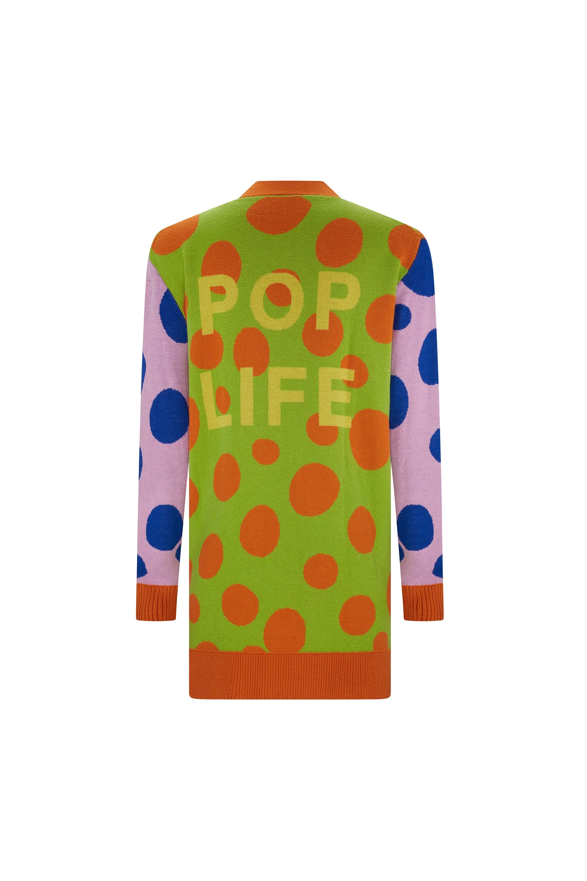 'POP LIFE' OVERSIZED CARDIGAN