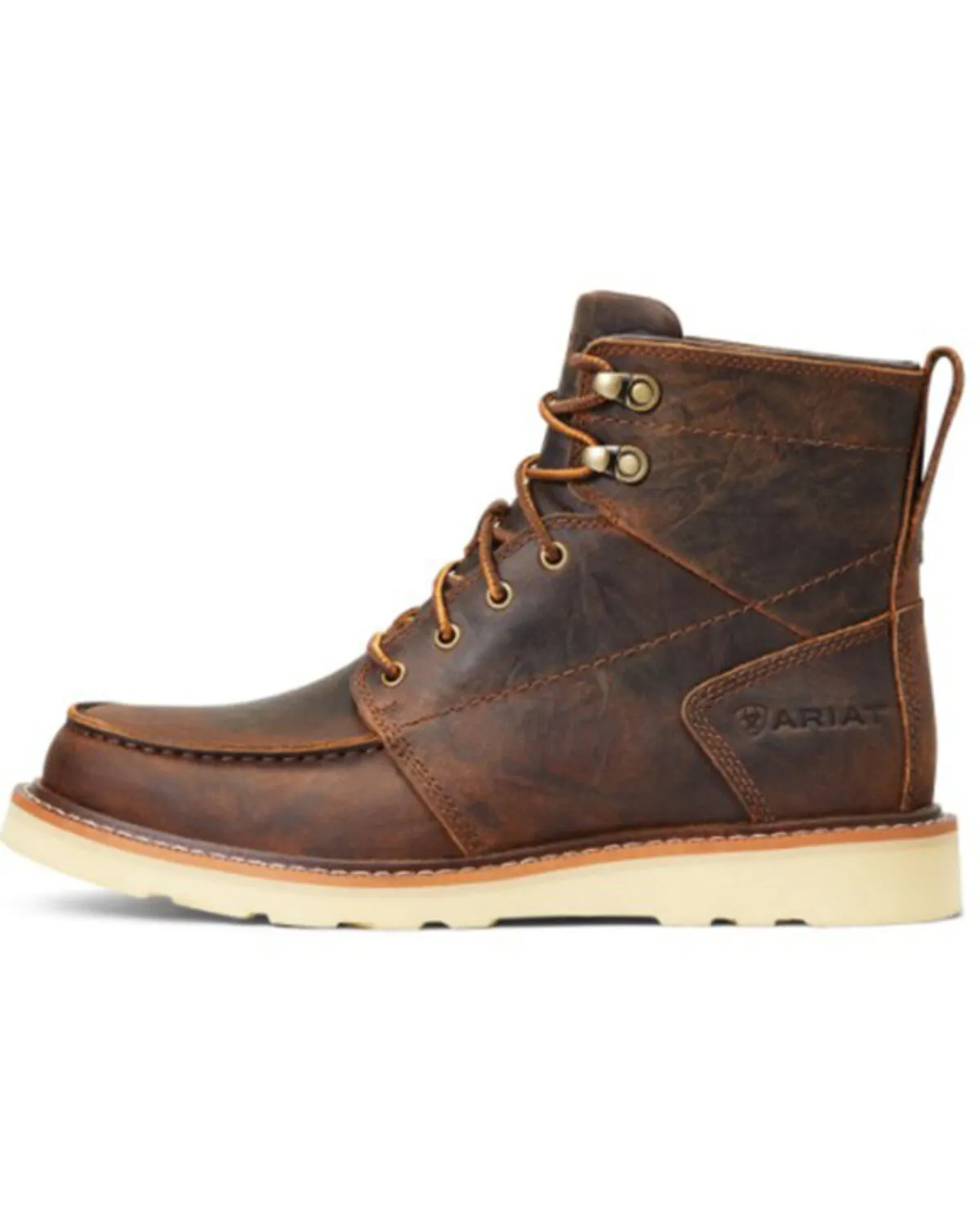 Product Name:  Ariat Men's Recon Lace Barn Brown Full-Grain Casual Wedge Boot - Round Toe