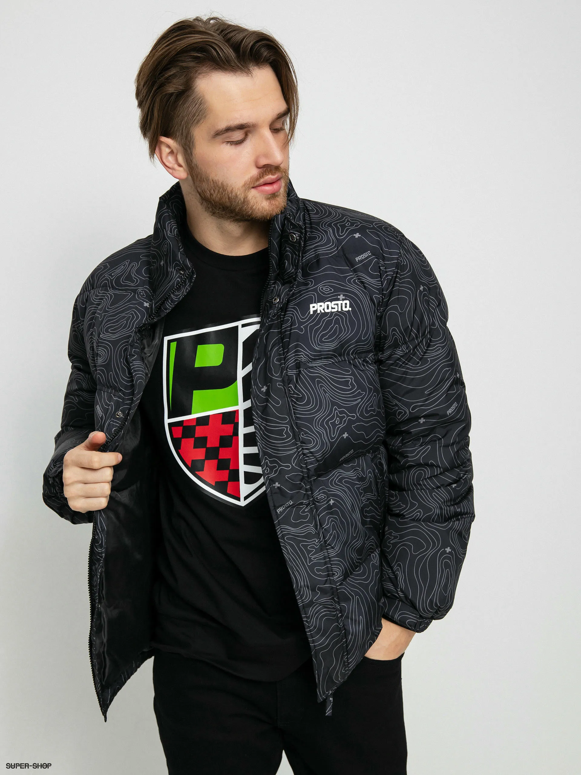 Prosto Retro Puff Pattern Jacket (black)