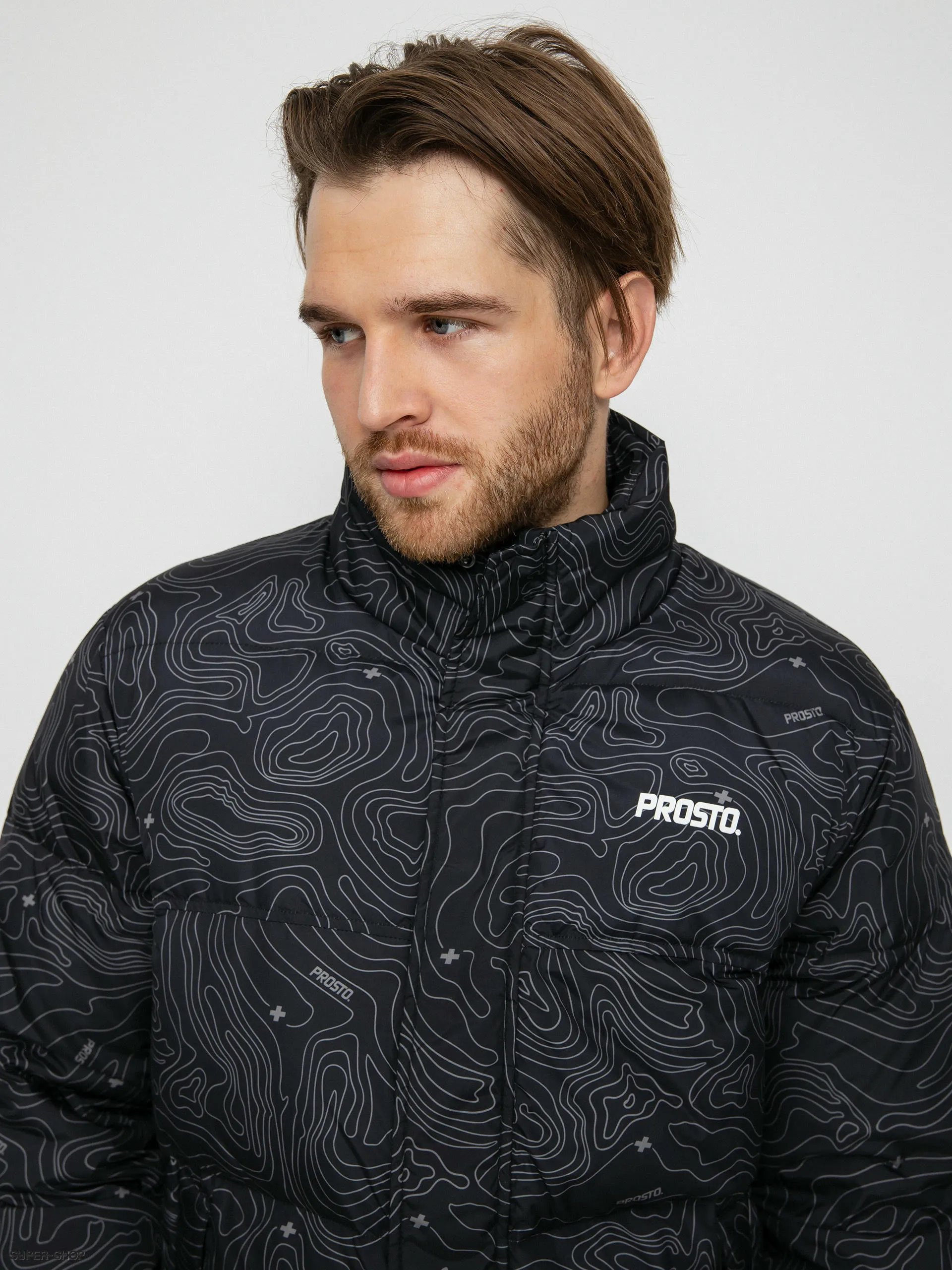 Prosto Retro Puff Pattern Jacket (black)