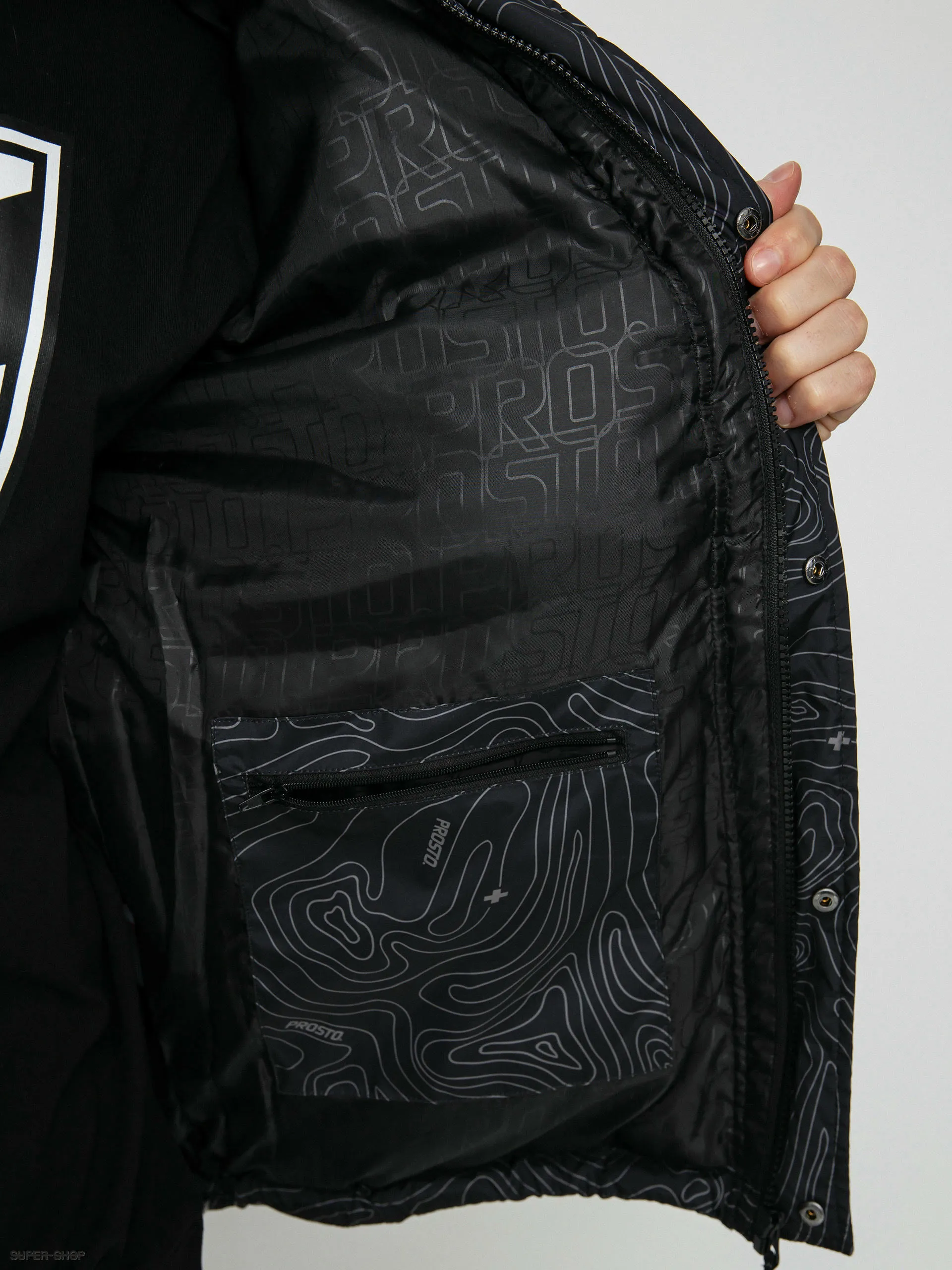 Prosto Retro Puff Pattern Jacket (black)