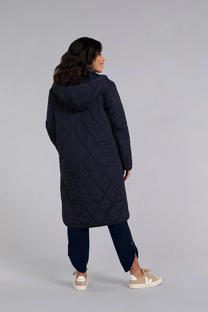 Quilted Snap It Jacket | Navy