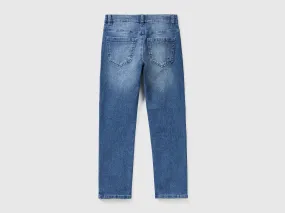 "Eco-Recycle" slim fit jeans - Dark Blue | Benetton