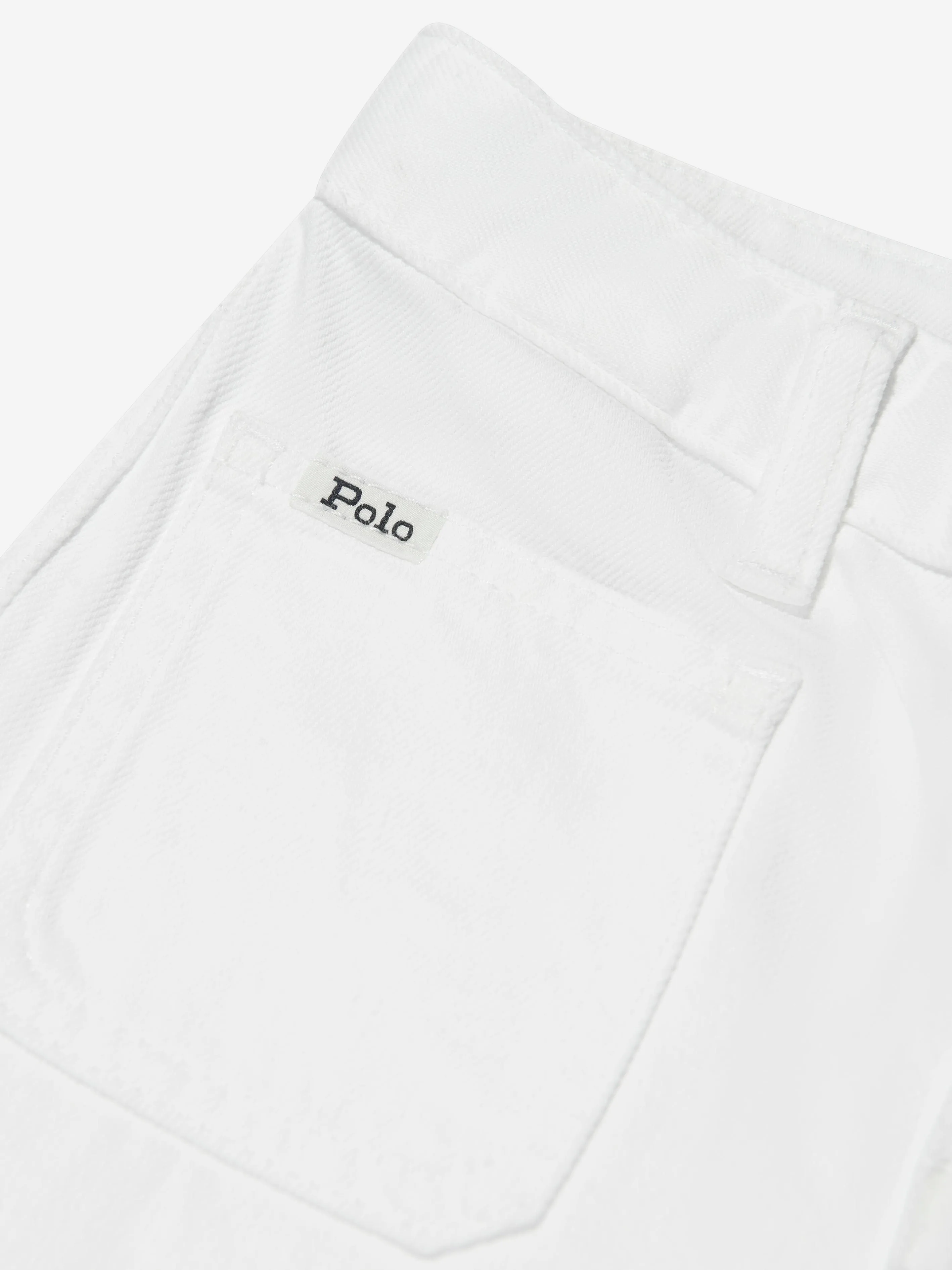 Ralph Lauren Girls Wide Leg Jeans in White