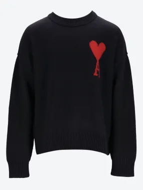 Red ami de cur crewneck sweater