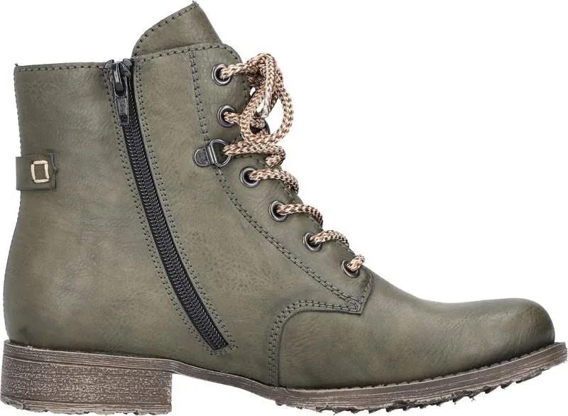 Rieker Forest Green Lace Up Boot