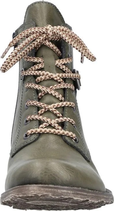 Rieker Forest Green Lace Up Boot