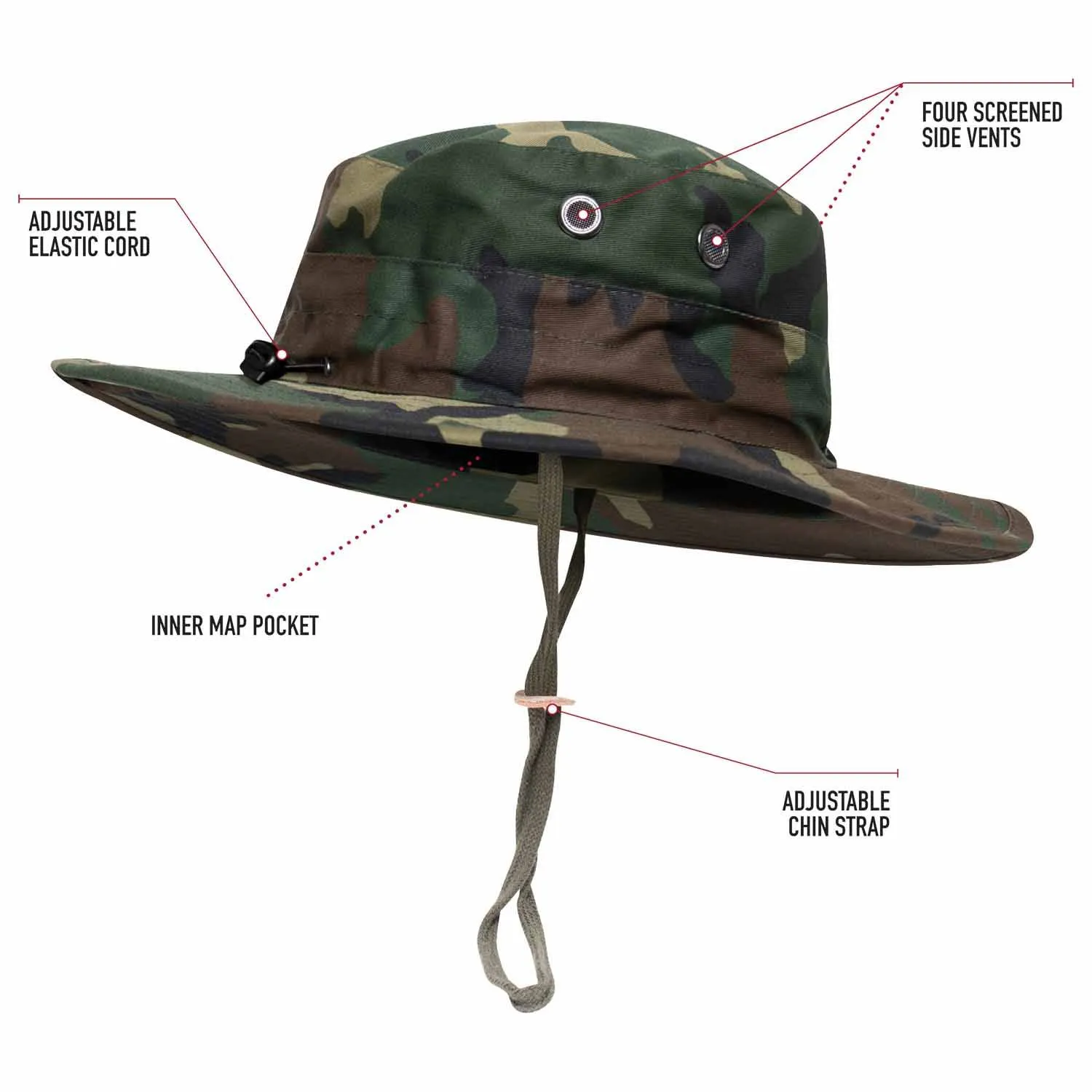 Rothco Midnight Camo Adjustable Boonie Hat