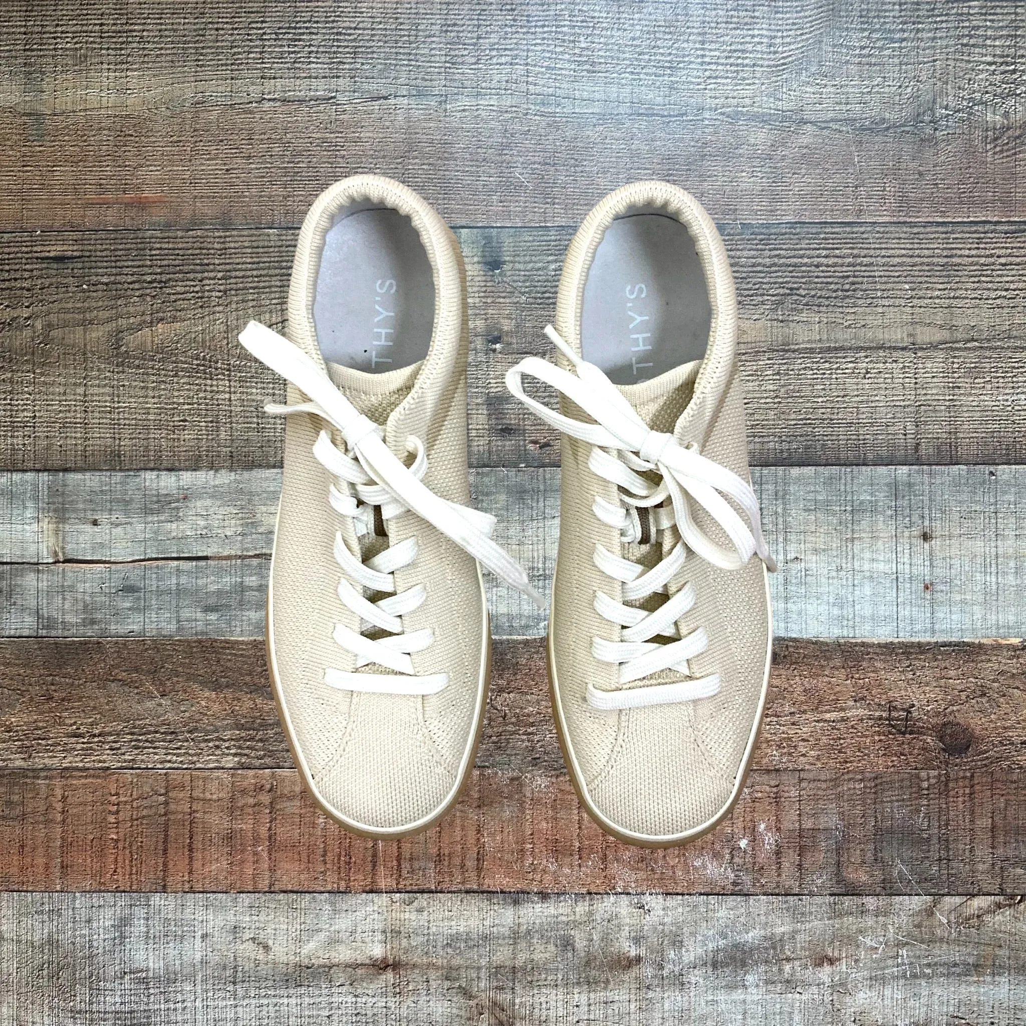 Rothy's Beige Sneakers- Size 7.5 (Great Condition)