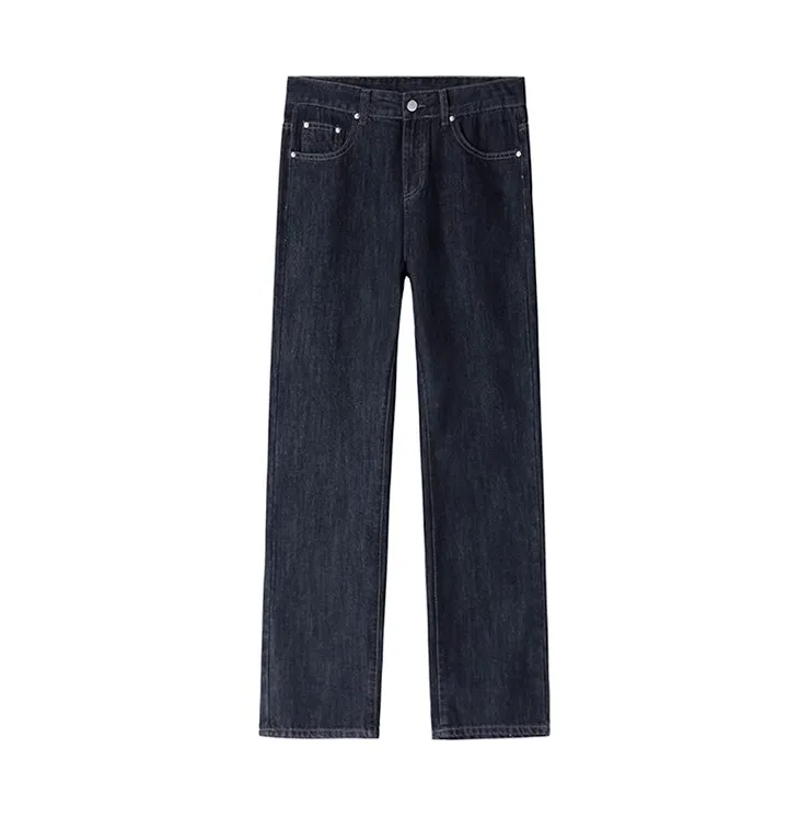 RT No. 10606 NAVY BLUE STRAIGHT DENIM JEANS