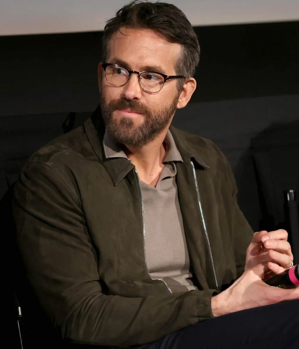 Ryan Reynolds The Adam Project Green Suede Leather Jacket