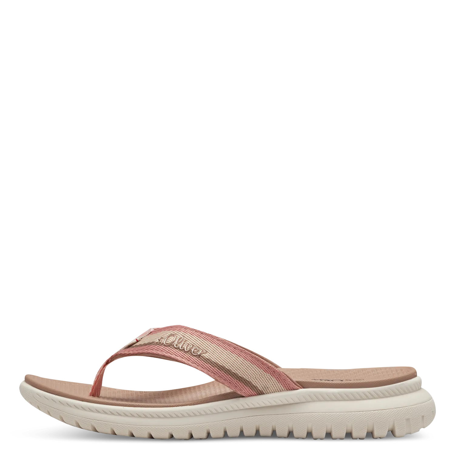 S Oliver Wedge Flip Flop Rose